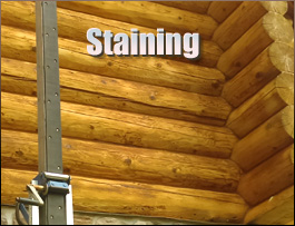  Person County, North Carolina Log Home Staining